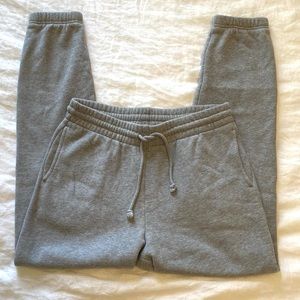 Aritzia TNA Cozy Fleece Perfect Sweatpant in Heather Dover Grey